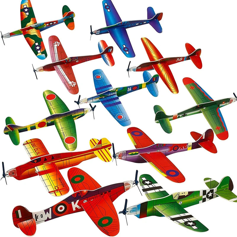 Kids DIY Hand Throw Flying Glider Planes Outdoor Toys Party Favors Avion Polystyrène Planeur Juguetes Divertidos Y Graciosos