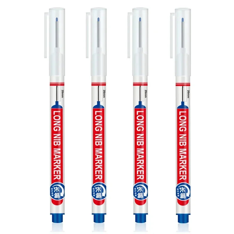 4PCS 20mm Deep Hole Long Nib Multi-Purpose Head Markers for Metal Perforating Pen Woodworking Decoration Art Supplies