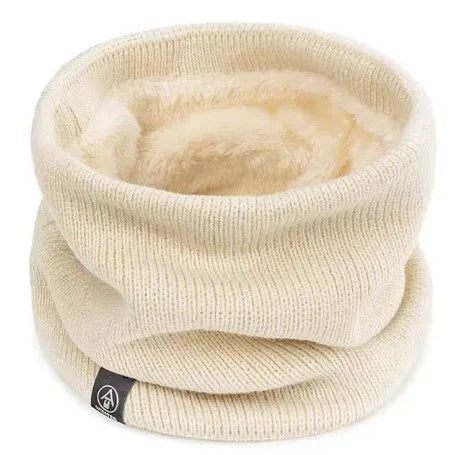 Warm Knitted Scarf Thickened Plush Windproof Winter Neck Gaiter Cold-proof Outdoor Sport Skiing Running Men Women Tube Scarf