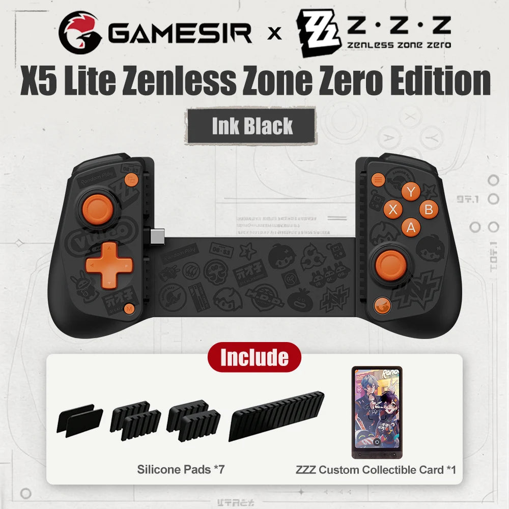 GameSir X5 Lite Zenless Zone Zero Edition Mobile Gamepad for iPhone 17 16 15 Android iPad Mini Y700 Tablet Controle para Celular
