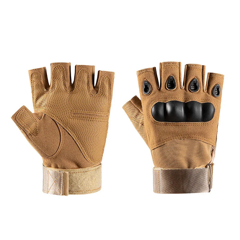 Guantes de medio dedo para hombre, guantes tácticos militares para exteriores, deportes, tiro, caza, Airsoft, motocicleta, cicli
