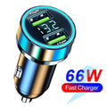 2025 200W mini car charger fast charging for iPhone QC3.0 mini PD USB Type C car mobile phone charger for Xiaomi Samsung Huawei