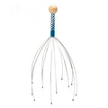 1PC Octopus Head Massager Stainless Steel Engraved Head Relaxer Brain Massage Claw Scalp Scratcher Itch Reliever Random Color