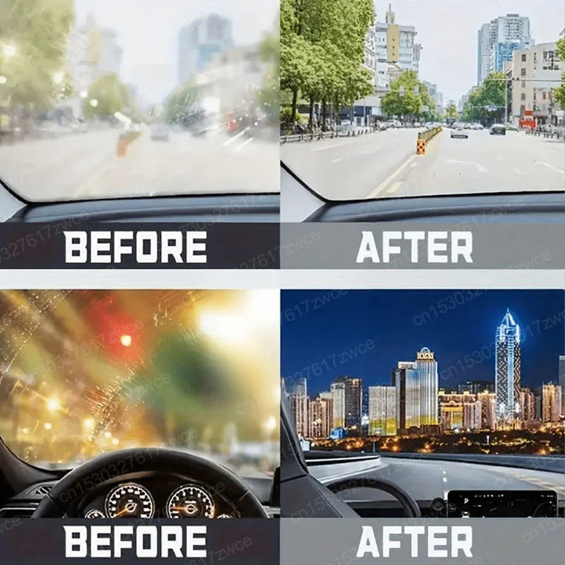 Car Glass Polis Oil Film Removal Paste Water Repellent Anti Rain for Windshield Rearview Glass Cleaning Hydrophobic Coating Kit