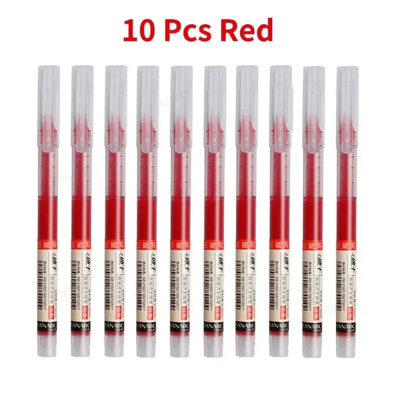 10 Pcs Color Gel pens.Quick Drying Large Capacity，0.5mm, suitable for Students, Note-taking, Marking, Drawing, Bookkeeping.