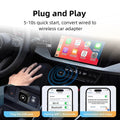 Adaptador inalámbrico Variedad Online para CarPlay y Android Auto, dongle de conexión automática para coche, negro.