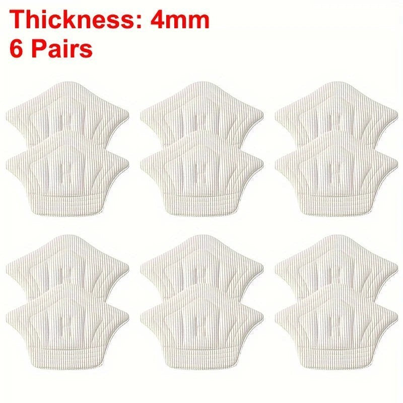 Variedad Online Almohadillas para el talón de espuma autoadhesivas, 4mm de grosor, 6 pares, para evitar rozaduras y ampollas.