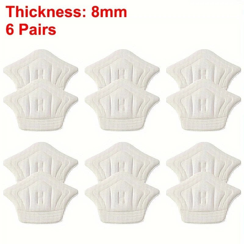 Variedad Online Almohadillas para el talón de espuma blanca con 8mm de grosor, 6 pares, para evitar rozaduras y ampollas.