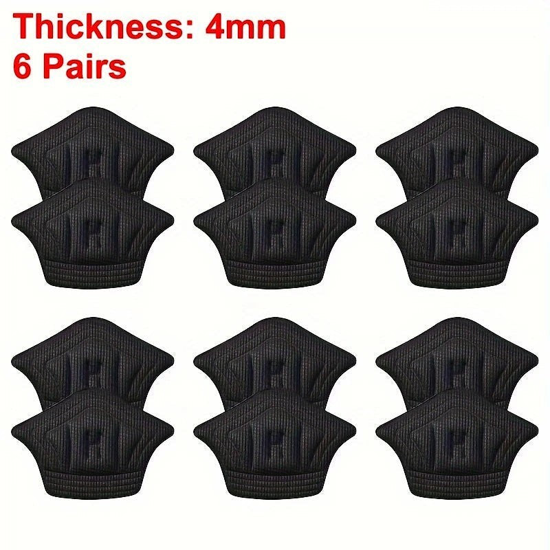 Variedad Online Almohadillas para el talón de espuma negra de 4 mm, 6 pares, para evitar rozaduras y ampollas.