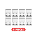 Pack de 8 clips transparentes de plástico para dobladillo de pantalones de Variedad Online.