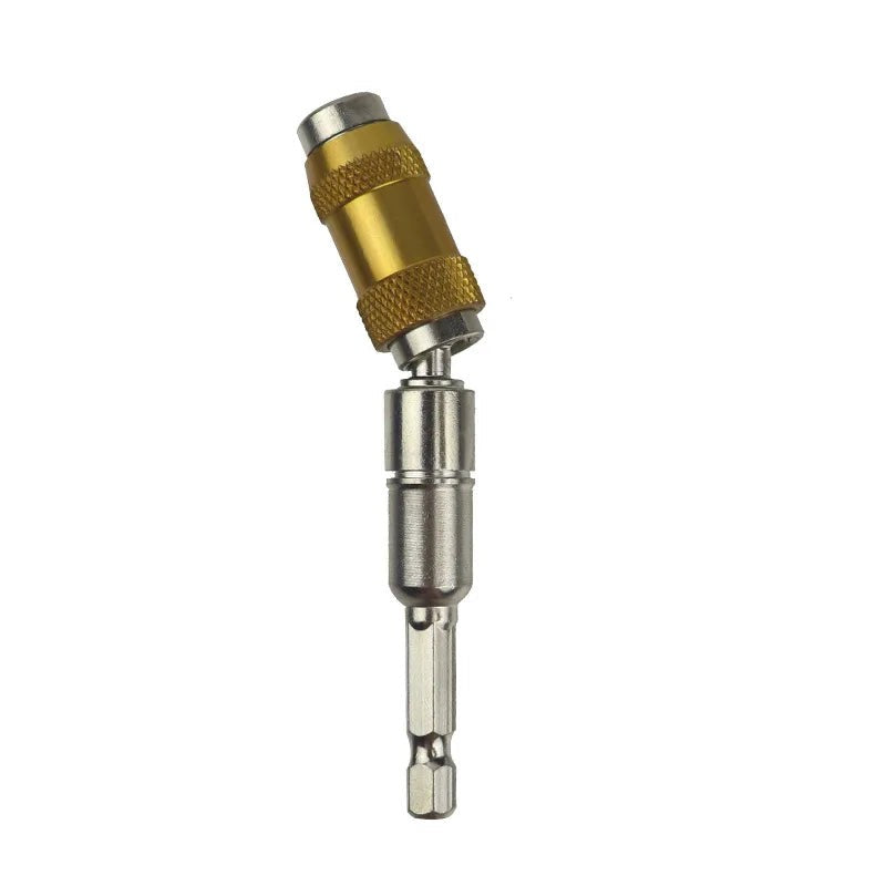 Variedad Online extensión de taladro flexible dorada y plateada para acceder a tornillos en espacios reducidos.