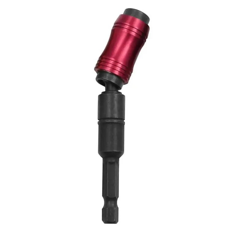 Extensión de taladro flexible de Variedad Online en metal rojo y negro para acceder a tornillos difíciles.