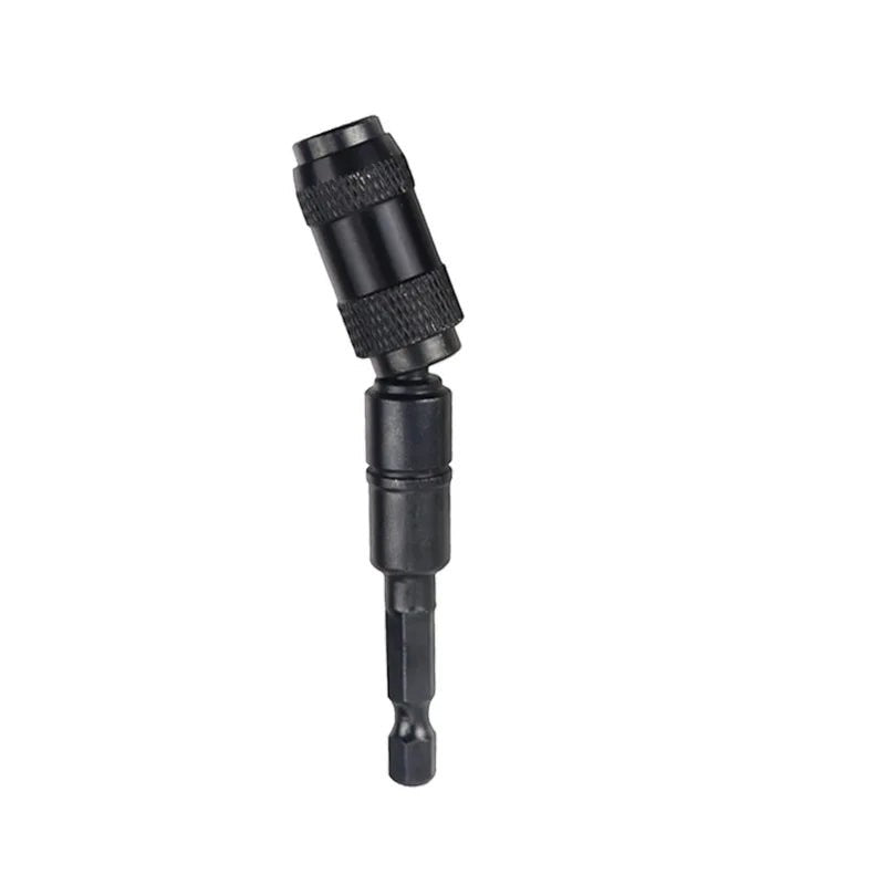 Extensión de taladro flexible negra de Variedad Online para acceder a tornillos en espacios reducidos.